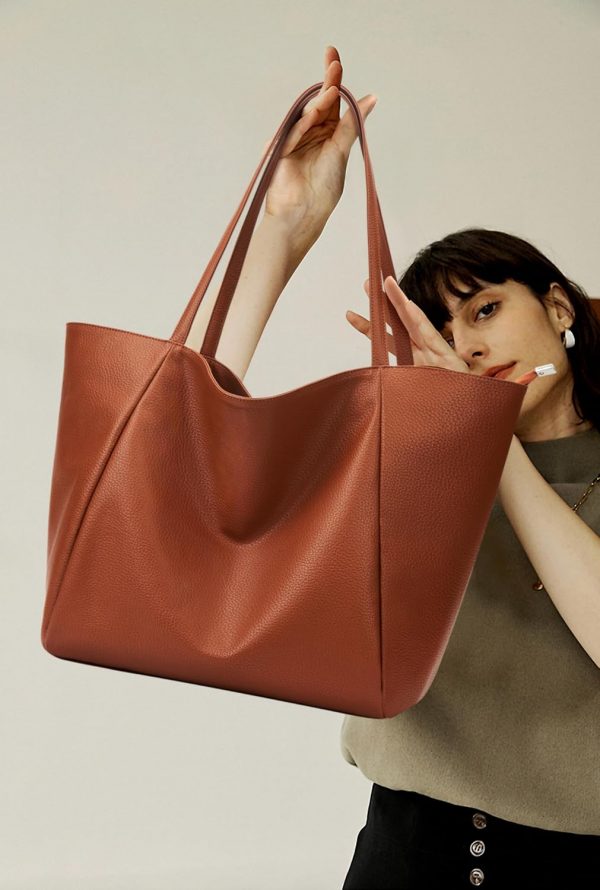 KALIDI Large Tote Bags for Women Ladies Top Handle Handbags PU Leather with Zipper for work,shopping,school,travel - Image 8