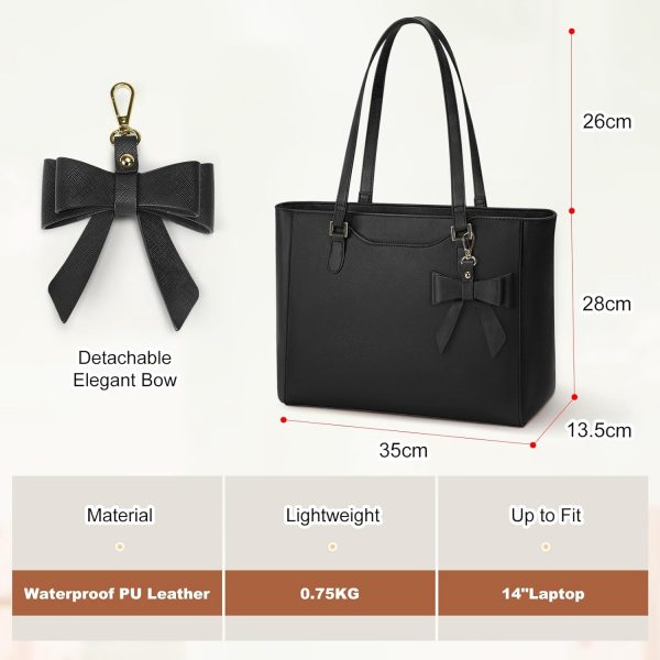KTMOUW Handbags for Women Large Capacity PU Leather Tote Bags for Women with Zip, Shoulder Bag Ladies Handbag Tote Bag for School Work Travel Shopping Black - Image 2