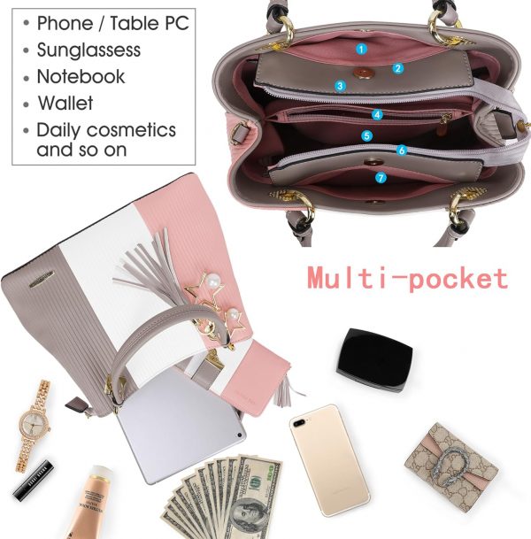 Pomelo Best Handbags for Ladies with Multiple Interior Pockets and Pretty Colour Combination - Image 3