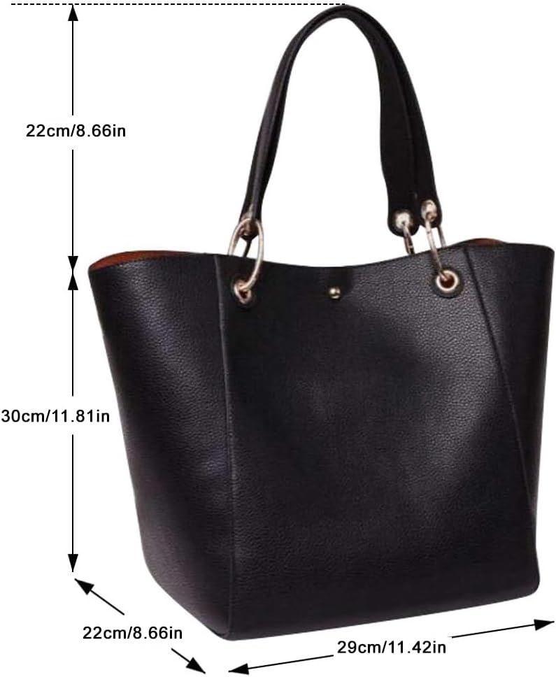Pahajim Handbags for Women Large Tote Bag PU Leather Waterproof Handbags Shoulder Bag Womens Top Handle Bag for Work Shopping Bag - Image 3