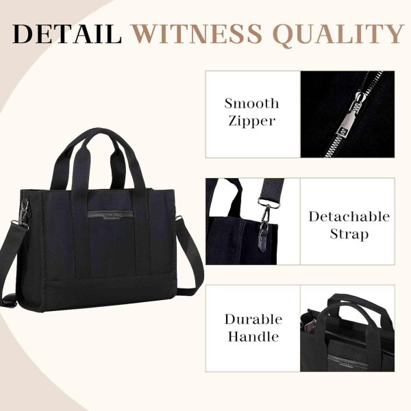 Chase Chic Canvas Tote Bag for Women, Multi Pockets Shoulder Crossbody Handbag Bag with Compartments for Work - Image 3