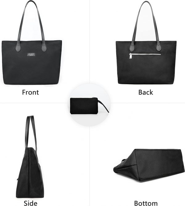 VOLGANIK ROCK Tote Bags for Women, Large and Lightweight Handbags for Women Water Resistant Nylon Shoulder Bag for Women Ladies Work Bags Shopping Bag Travel Bag Beach Bag School Bag - Image 6