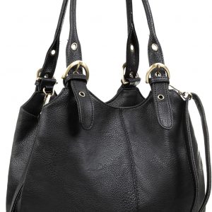 AOSSTA Women's Tote Bag Multi Pockets Soft Leather Hobo Shoulder Bags With Long Strap Ladies Handbags Large Crossbody Bags
