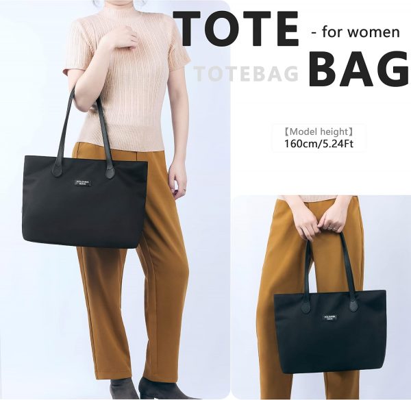 VOLGANIK ROCK Tote Bags for Women, Large and Lightweight Handbags for Women Water Resistant Nylon Shoulder Bag for Women Ladies Work Bags Shopping Bag Travel Bag Beach Bag School Bag - Image 2
