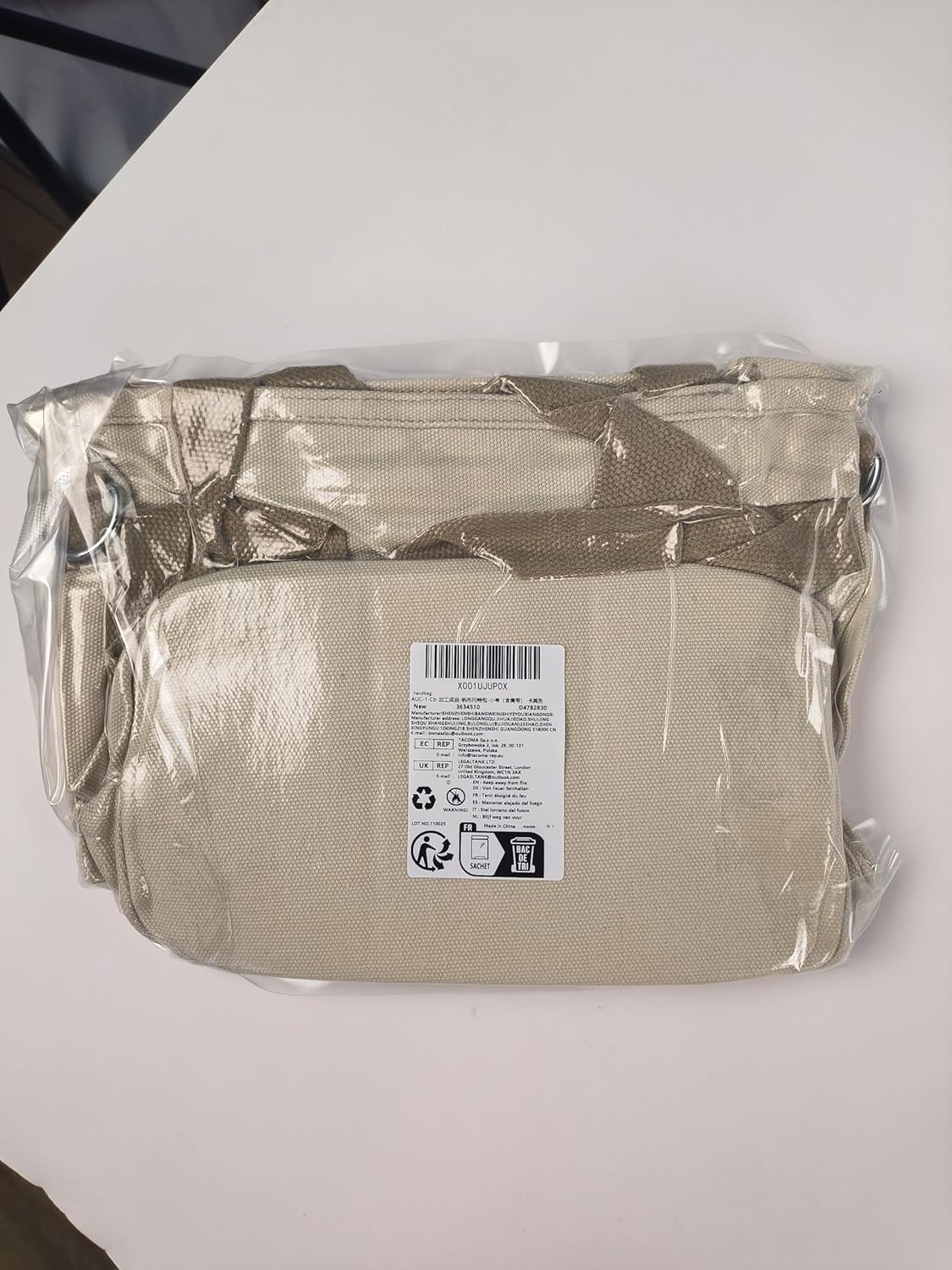 Aucuu Multi-Pocket Tote Bag, Canvas Tote Bags for Women, Crossbody Bags with Adjustable Strap, Large Capacity Shoulder Bag with Zipper, Ladies Handbags for School Shopping Work Travel - Image 9