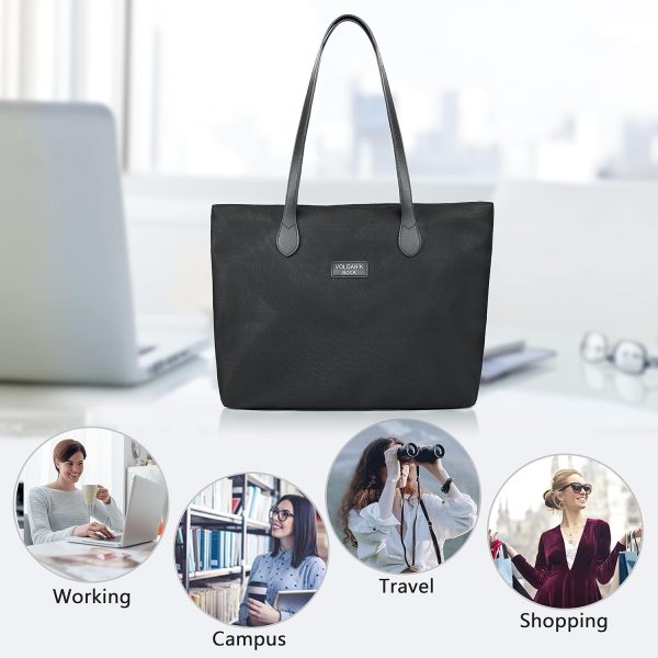 VOLGANIK ROCK Tote Bags for Women, Large and Lightweight Handbags for Women Water Resistant Nylon Shoulder Bag for Women Ladies Work Bags Shopping Bag Travel Bag Beach Bag School Bag - Image 7